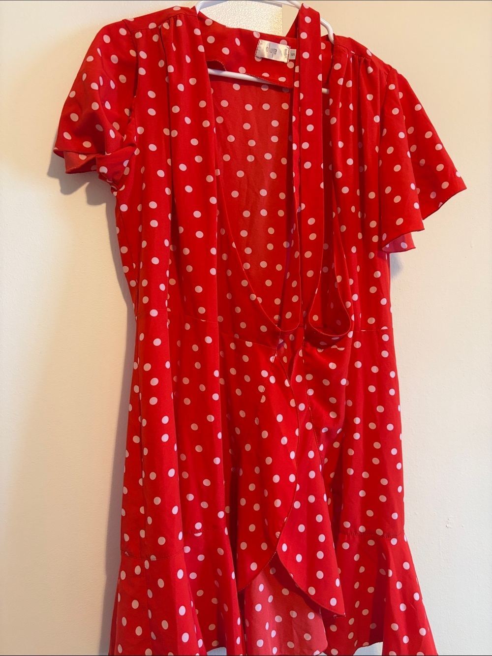 OluKai Red with White Polka Dot Mini Dress